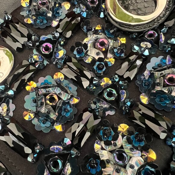 Dior Mini Lady Dior Python Limited Edition beaded swarovski bag - Picture 15 of 16